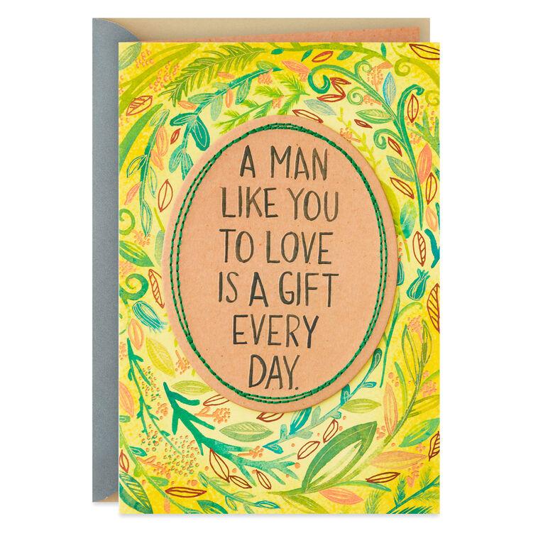 hallmark A Man Like You to Love Romantic Birthday Card for Him