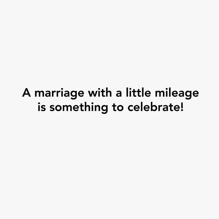 Hallmark A Marriage With A Little Mileage Funny Anniversary Card