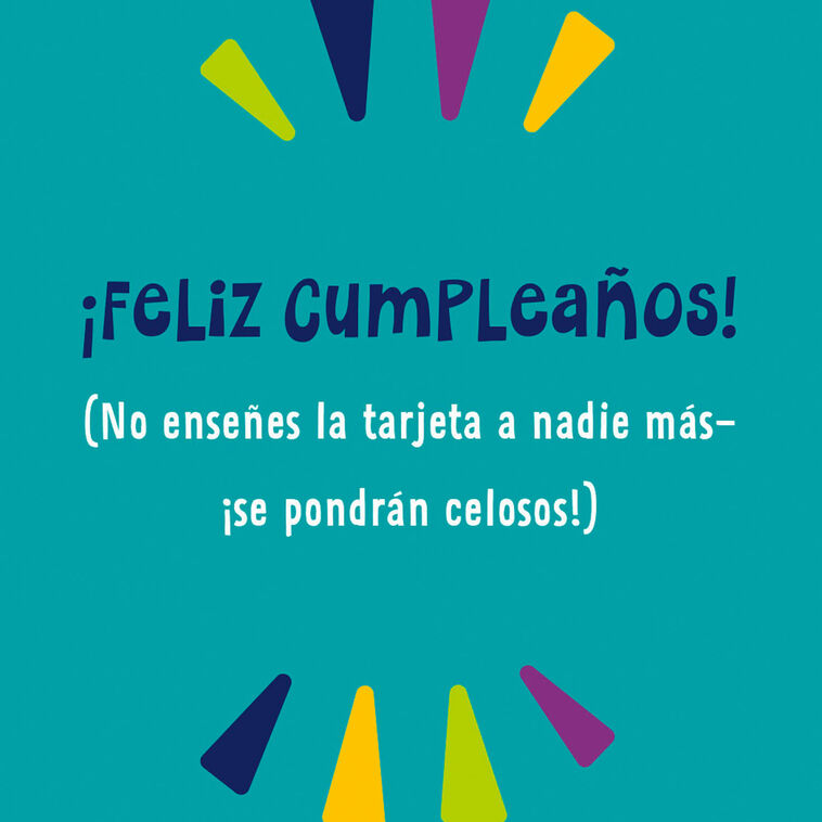 Hallmark A Message Only For You Spanish-Language Funny Birthday Card