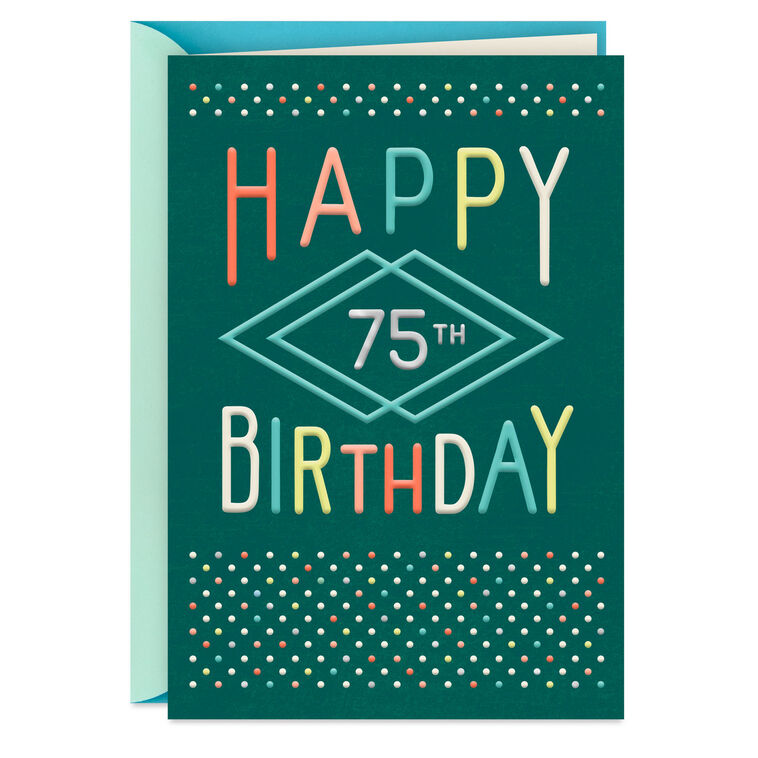 hallmark A Million Kinds of Wonderful 75th Birthday Card