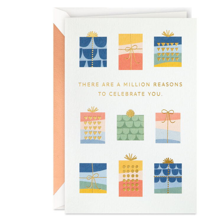 hallmark A Million Reasons to Celebrate You Birthday Card