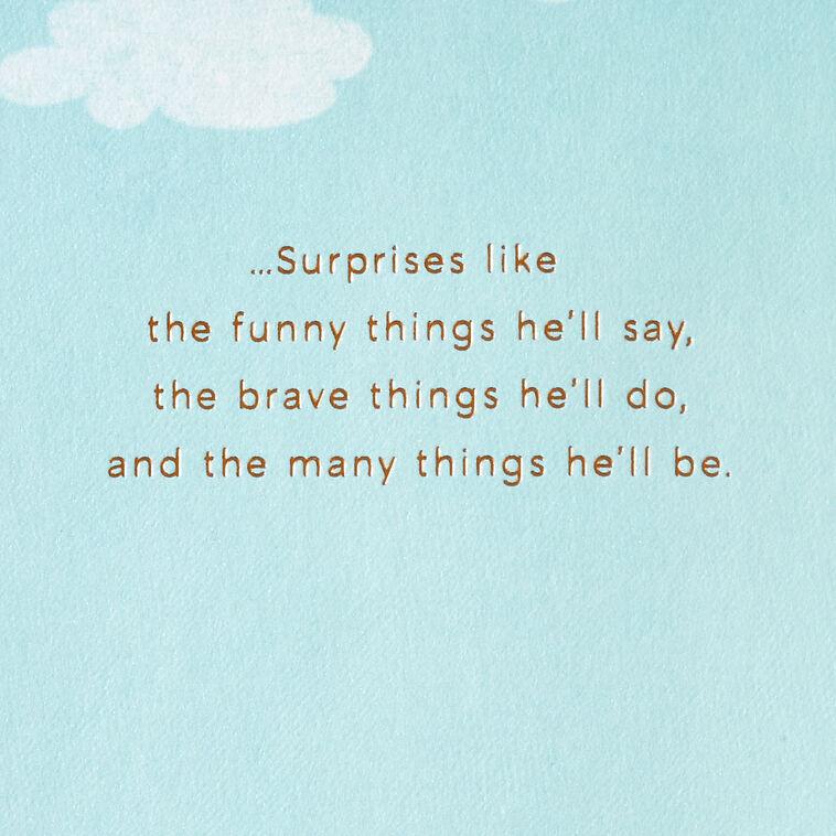 Hallmark A Million Sweet Surprises New Baby Boy Card