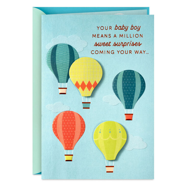 hallmark A Million Sweet Surprises New Baby Boy Card
