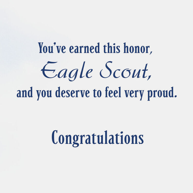 Hallmark A Model Of Character Eagle Scout Congratulations Card