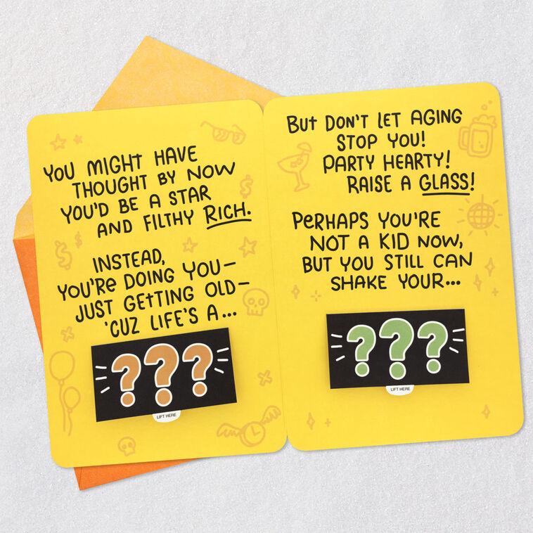 Hallmark A Poem For Your Birthday Funny Lift-the-Flap Birthday Card