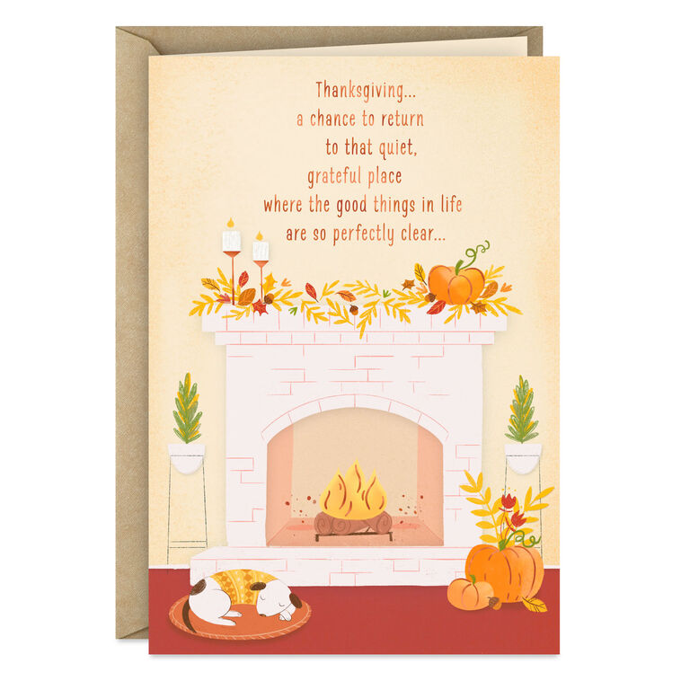 hallmark A Quiet Grateful Place of Blessing Thanksgiving Card