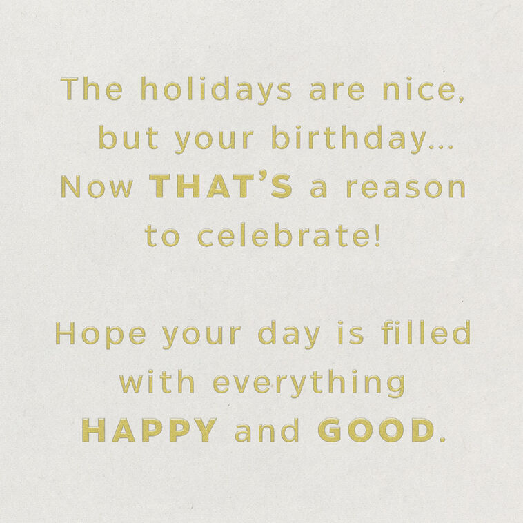 Hallmark A Reason To Celebrate Christmas Birthday Card