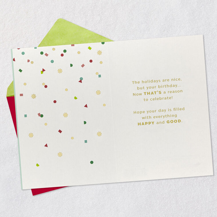 Hallmark A Reason To Celebrate Christmas Birthday Card
