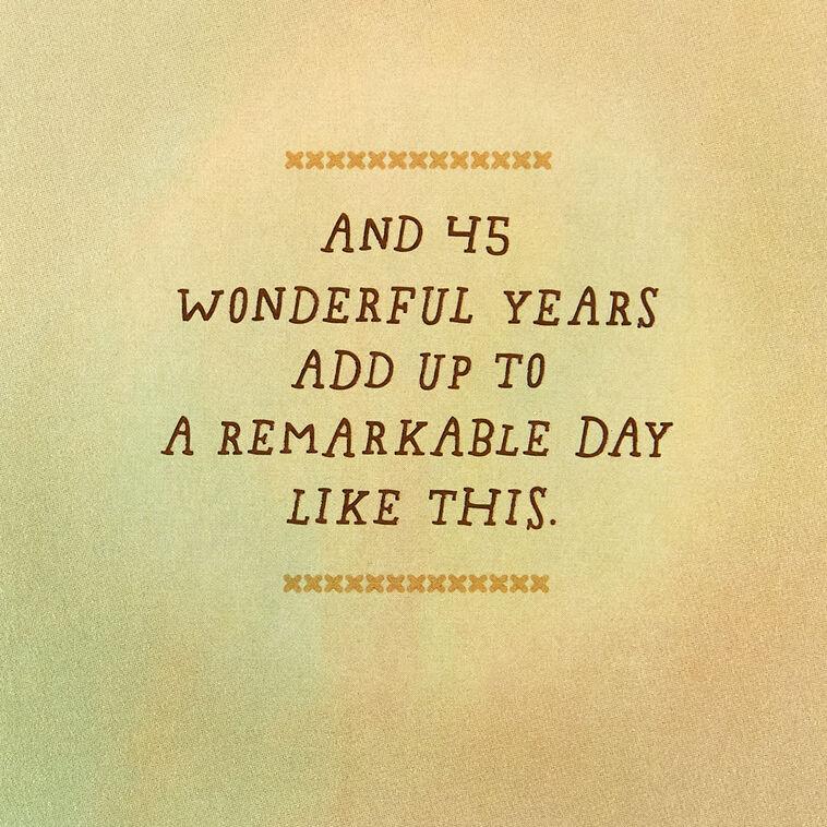 Hallmark A Remarkable Day 45th Anniversary Card For Couple