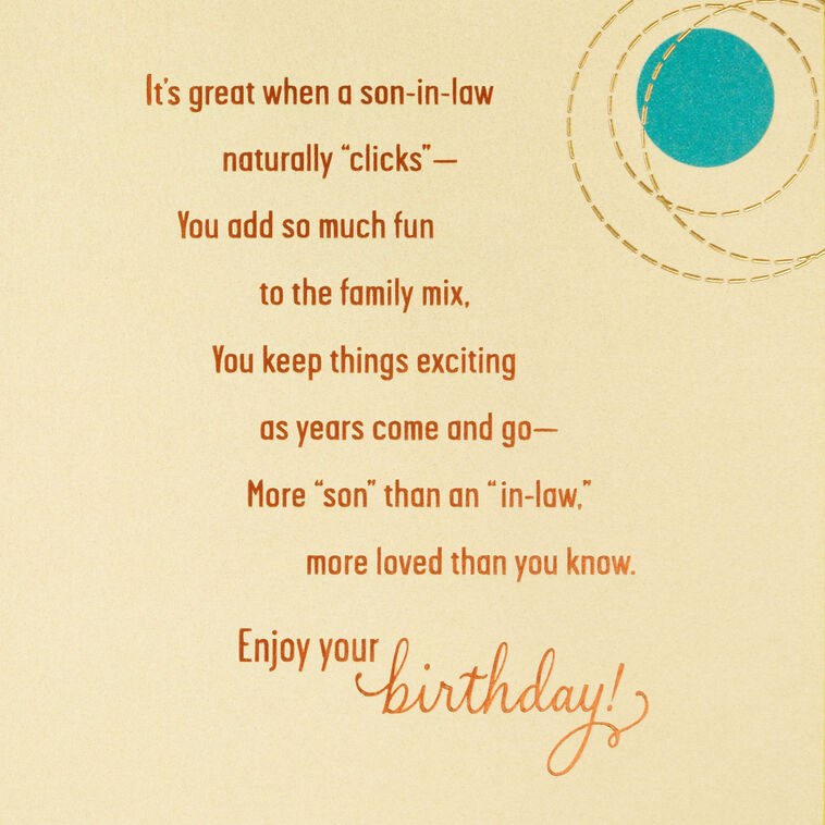 Hallmark A Son-in-Law Who Naturally Clicks Birthday Card