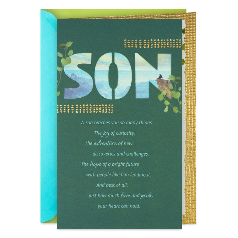 hallmark A Son Teaches You So Much Birthday Card for Son