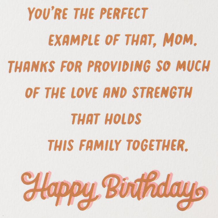 Hallmark A Strong Mom Makes A Strong Family Birthday Card For Mom