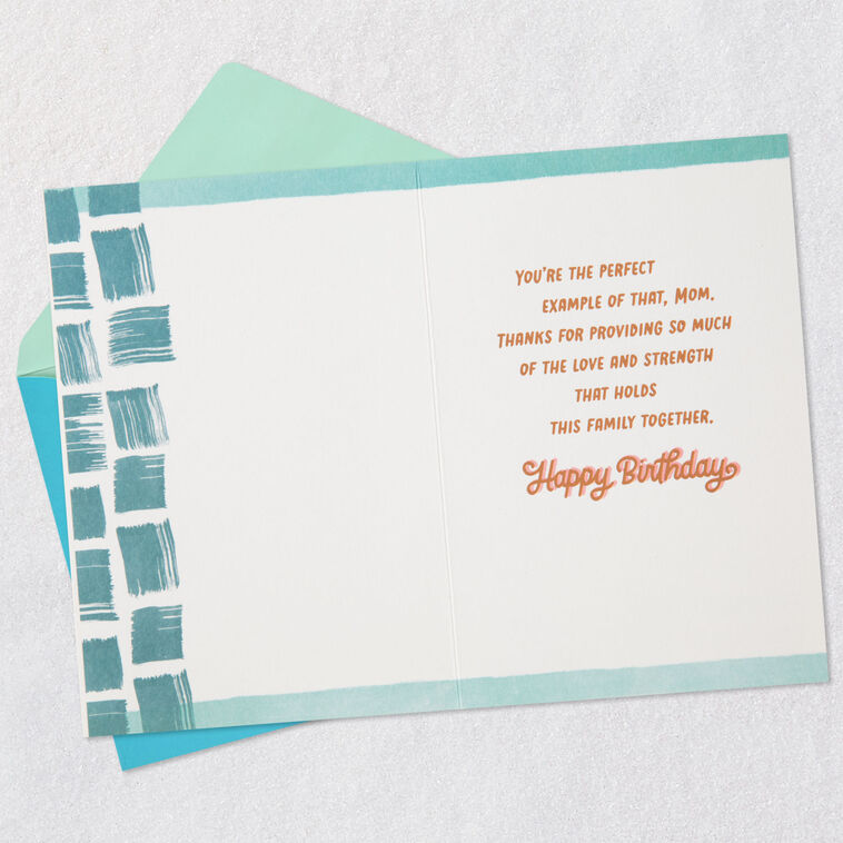 Hallmark A Strong Mom Makes A Strong Family Birthday Card For Mom