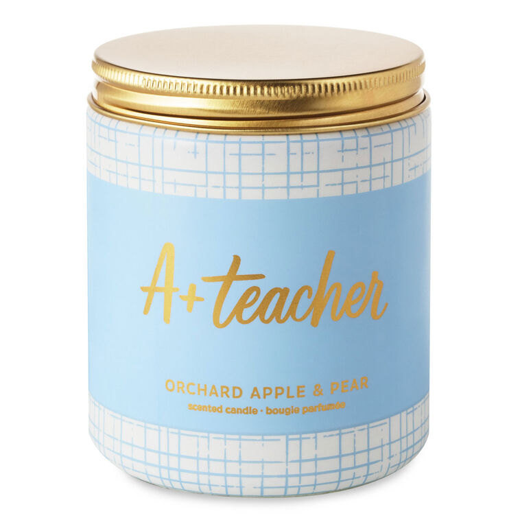 hallmark A+ Teacher Orchard Apple and Pear Scented Jar Candle 7 oz