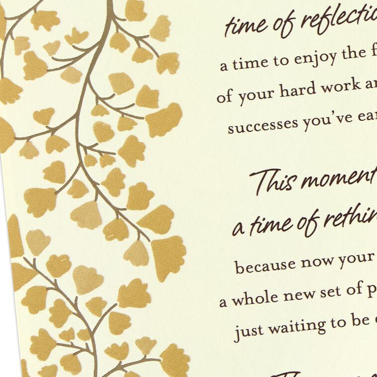 Hallmark A Time Of Reflection And Celebration Retirement Card