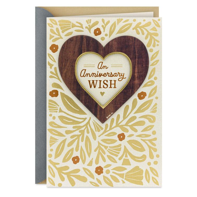 hallmark A Time to Remember Anniversary Card with Photo Frame Magnet