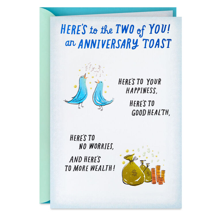 hallmark A Toast to the Two of You Anniversary Card