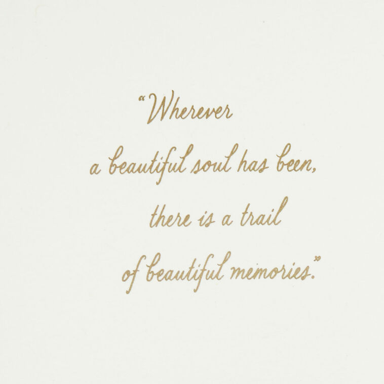 Hallmark A Trail Of Beautiful Memories Sympathy Card