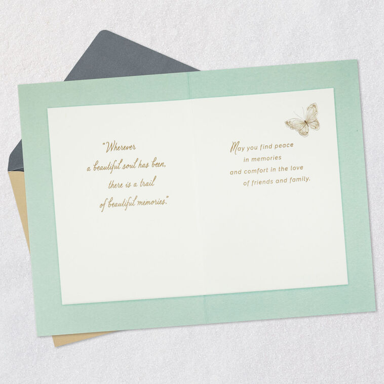 Hallmark A Trail Of Beautiful Memories Sympathy Card