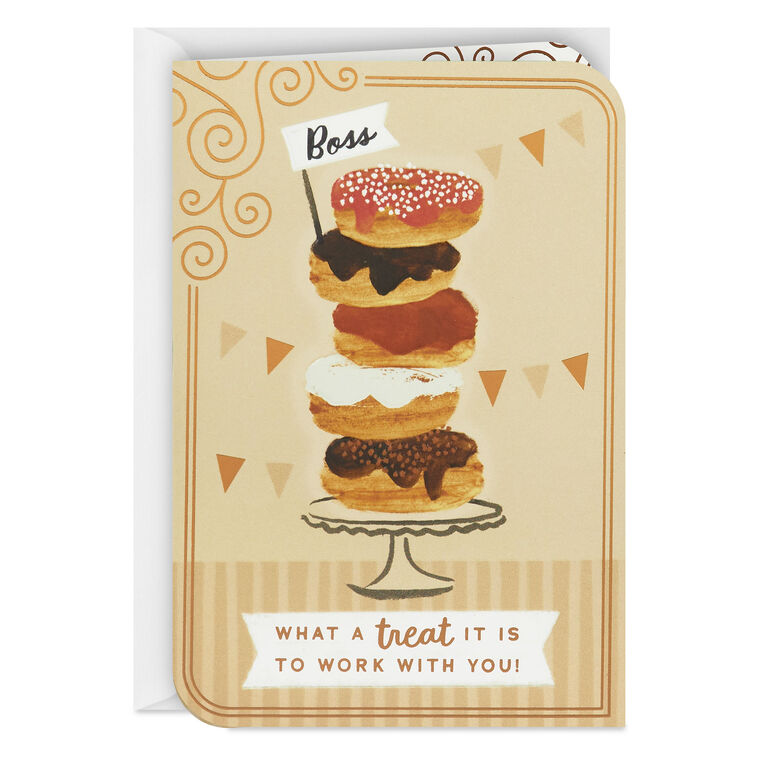 hallmark A Treat to Work With You Birthday Card for Boss