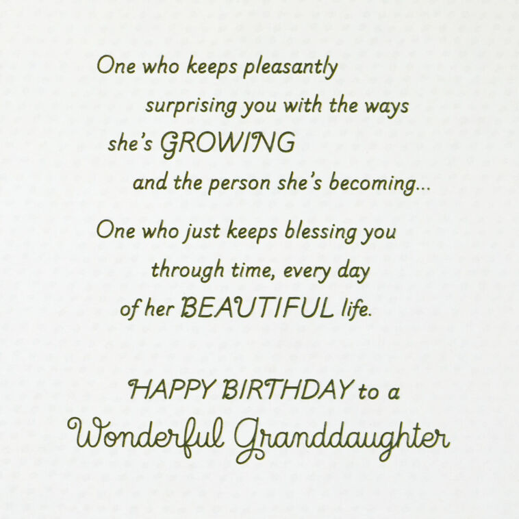 Hallmark A Unique Kind Of Blessing Birthday Card For Granddaughter