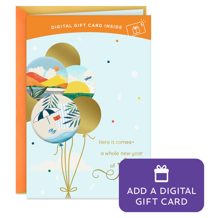 hallmark A Whole New Year of You Gift Card Greeting Birthday Card