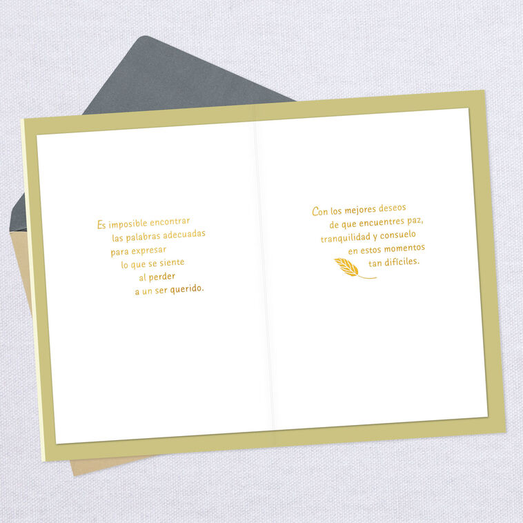Hallmark A Wish For Peace And Comfort Spanish-Language Sympathy Card