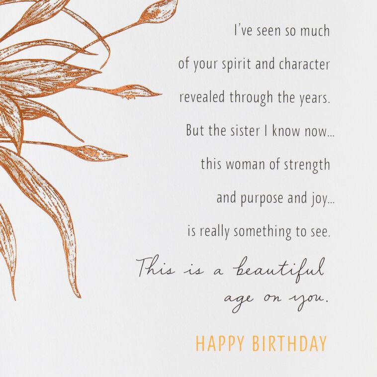 Hallmark A Woman Of Strength And Joy Birthday Card For Sister