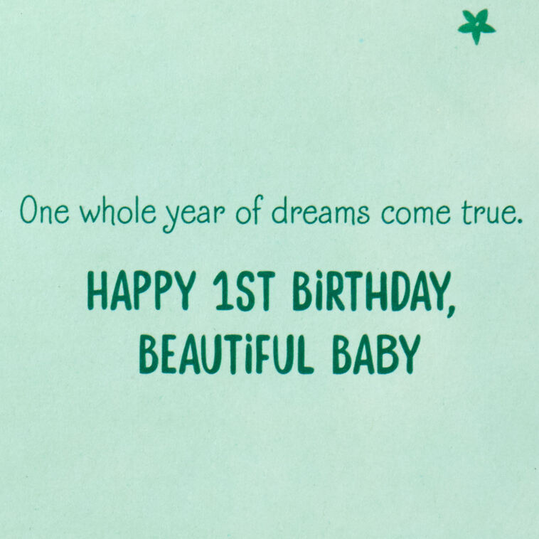 Hallmark A Year Of Dreams Come True First Birthday Card For Granddaughter