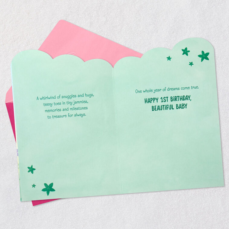 Hallmark A Year Of Dreams Come True First Birthday Card For Granddaughter