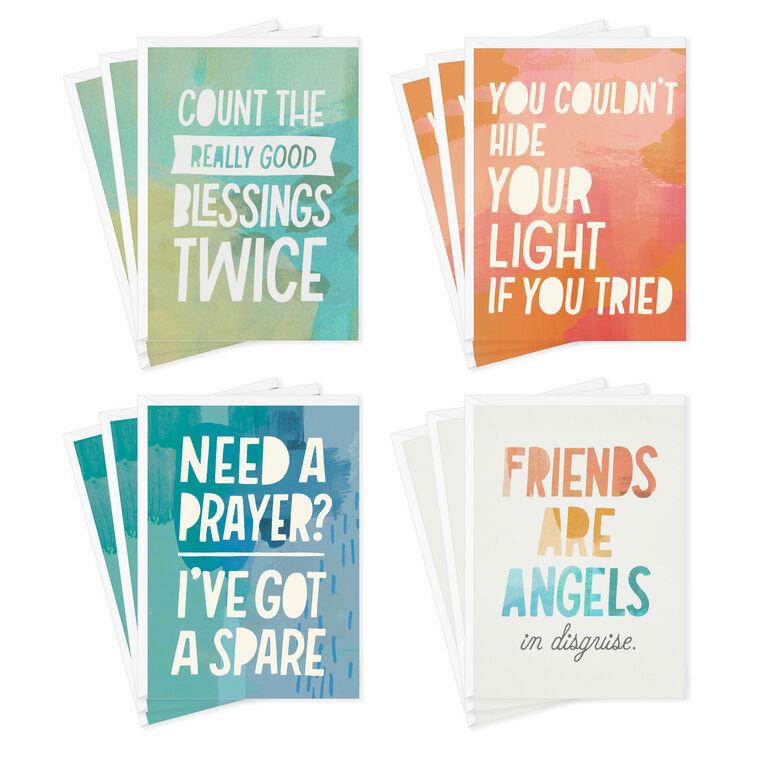 hallmark Abstract Collage Boxed Encouragement Cards Assortment Pack of 12