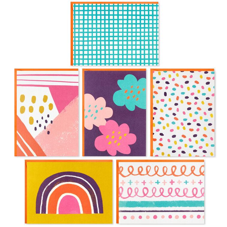 hallmark Abstract Doodles and Dots Boxed Blank Note Cards Pack of 48