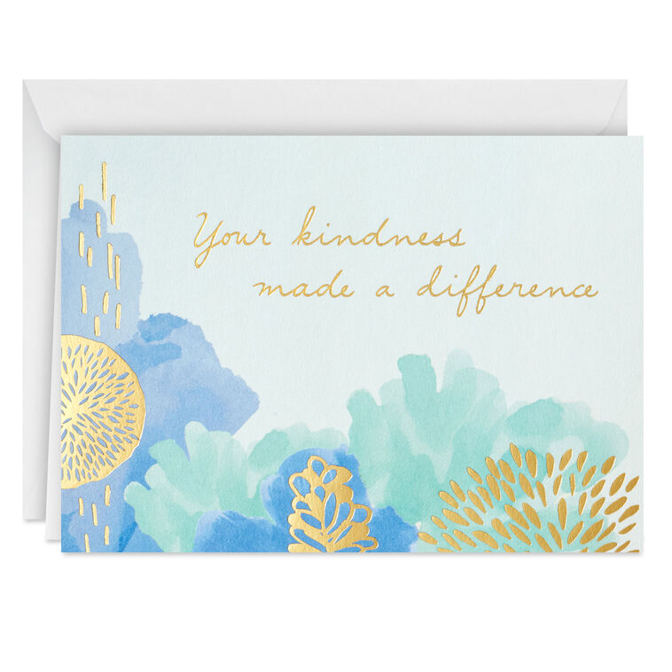 Hallmark Abstract Flowers On Blue Boxed Blank Thank-You Notes Pack Of 10