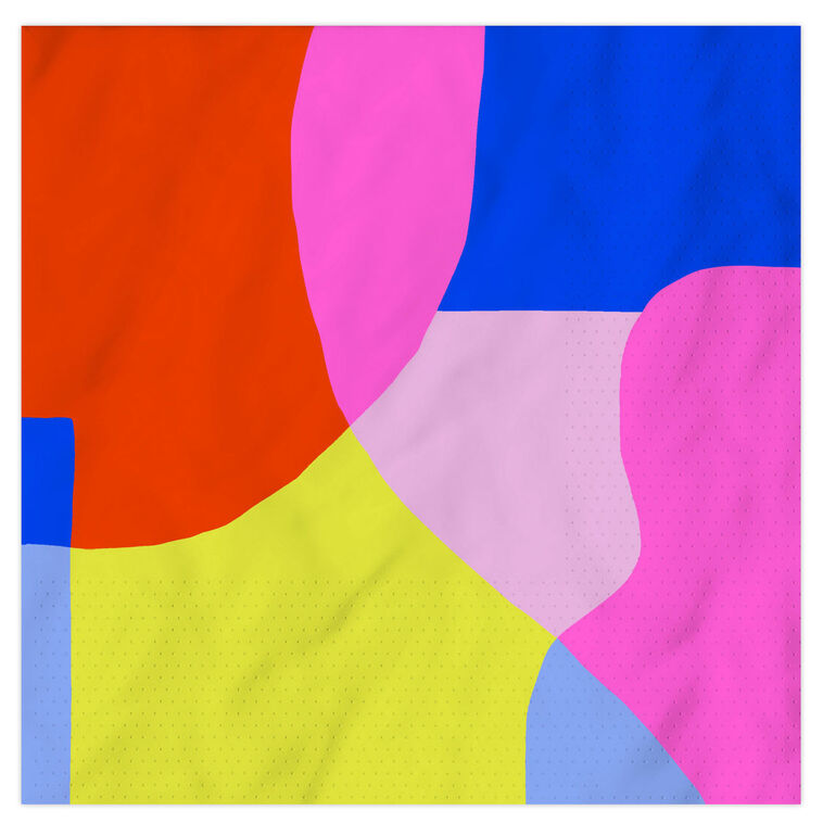 hallmark Abstract Neon Colorblock Cocktail Napkins Pack of 20