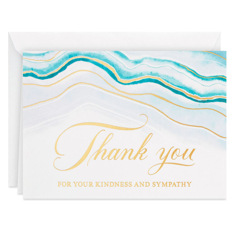 Hallmark Abstract Waves Boxed Blank Sympathy Thank-You Notes Pack Of 20