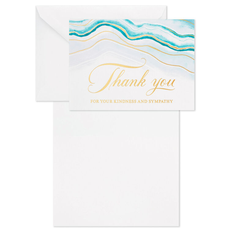 Hallmark Abstract Waves Boxed Blank Sympathy Thank-You Notes Pack Of 20