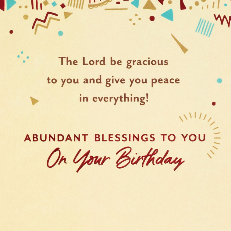 Hallmark Abundant Blessings To You Religious Birthday Card