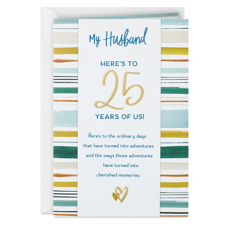 hallmark Adventures and Memories 25th Anniversary Card for Husband