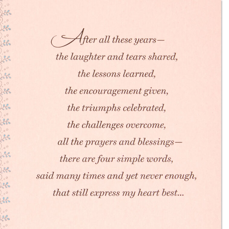 Hallmark After All These Years Religious Birthday Card For Mom