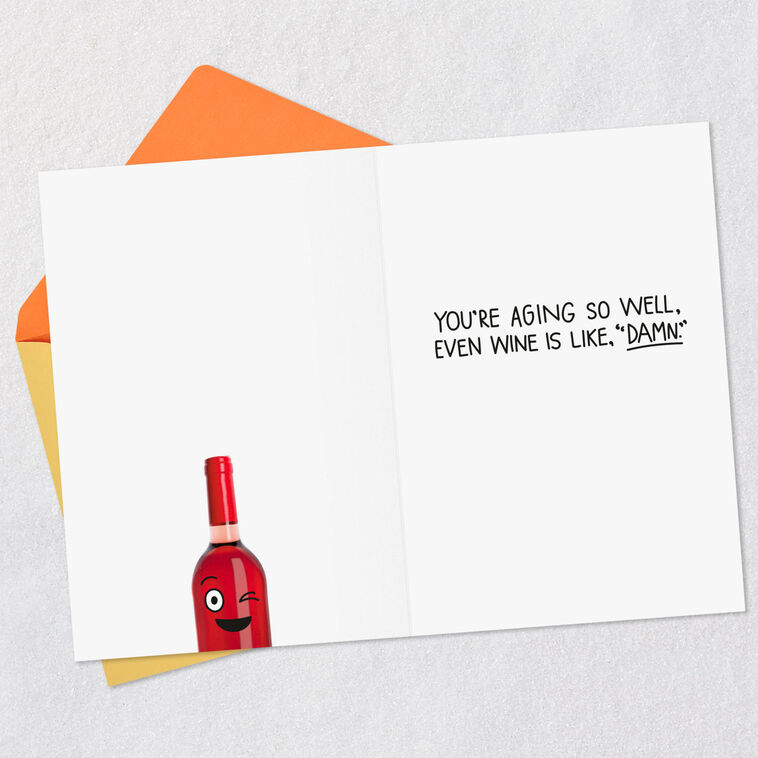 Hallmark Aging Better Than Wine Funny Birthday Card
