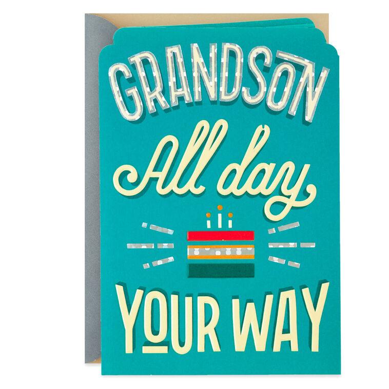 hallmark All Day Your Way Birthday Card for Grandson