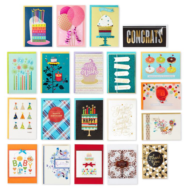 Hallmark All Occasion Card Assortment In Decorative Box Set Of 20