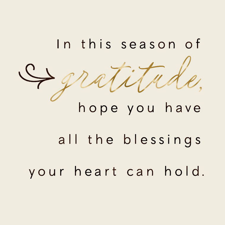 Hallmark All The Blessings Your Heart Can Hold Thanksgiving Card