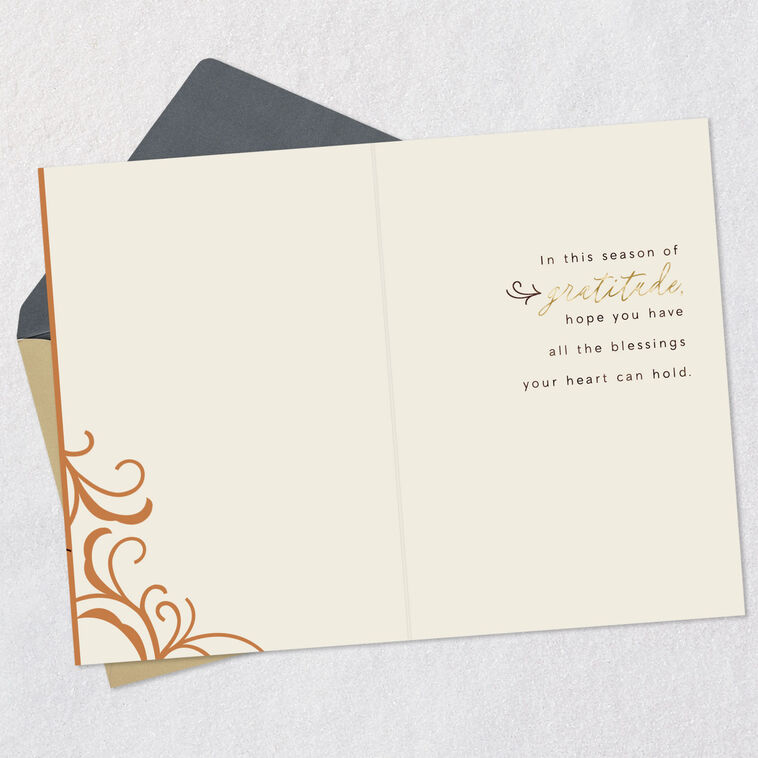 Hallmark All The Blessings Your Heart Can Hold Thanksgiving Card