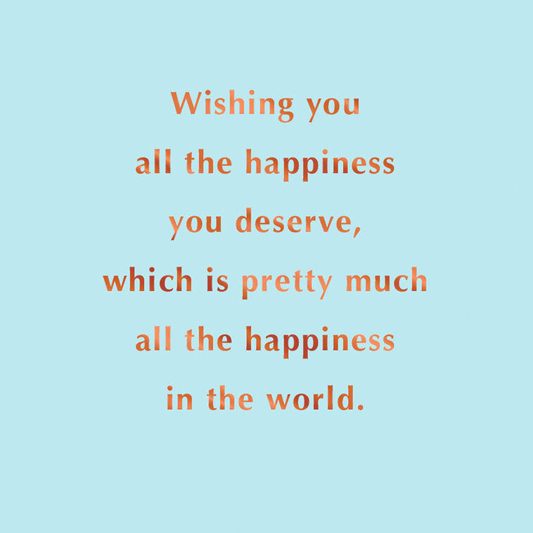 Hallmark All The Happiness In The World Gift Card Greeting Birthday Card