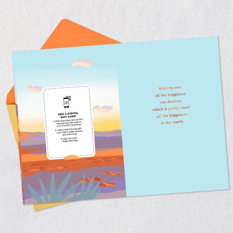 Hallmark All The Happiness In The World Gift Card Greeting Birthday Card