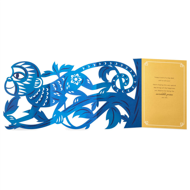 Hallmark All The Happiness You Deserve Year Of The Monkey Birthday Card