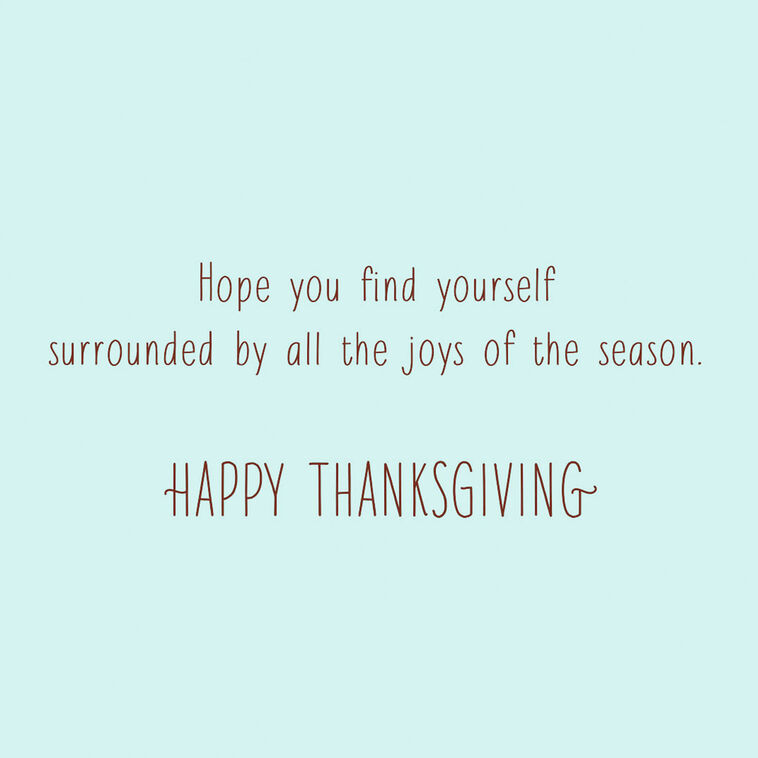 Hallmark All The Joys Of The Season Thanksgiving Card From Us