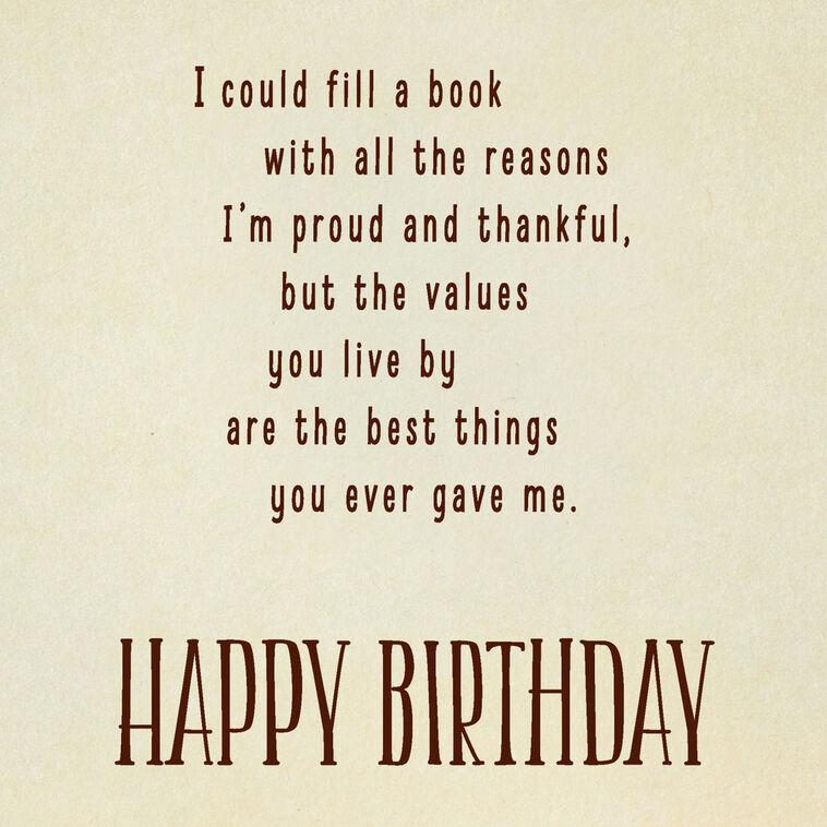 Hallmark All The Reasons I'm Proud And Grateful Birthday Card For Dad