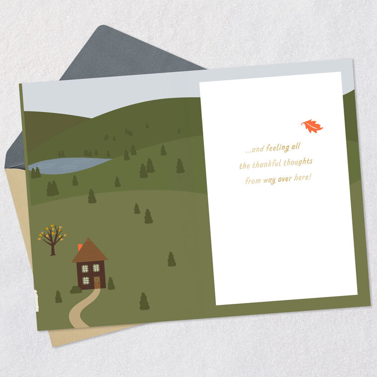 Hallmark All The Thankful Thoughts Across The Miles Thanksgiving Card